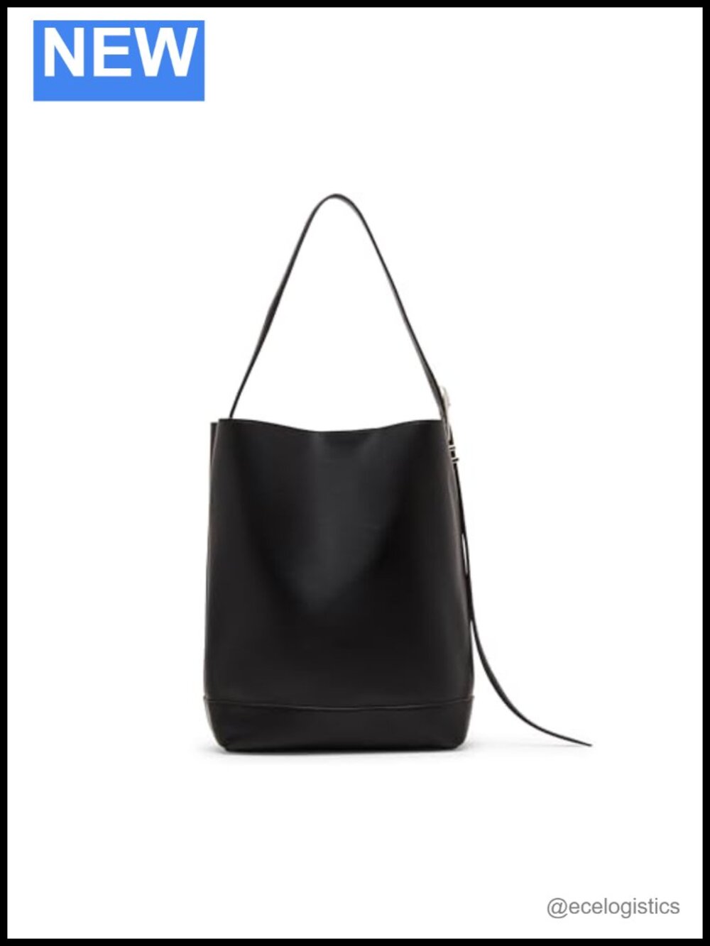 Faux Leather Bucket Hobo Bag with Magnetic Snap Closure